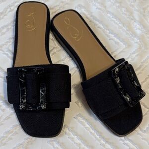 Elegant Black Buckle Sandals